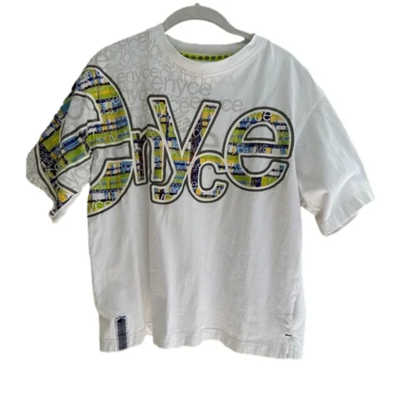 Enyce Y2K Cotton White Tee Shirt Size Medium - Picture 1 of 12